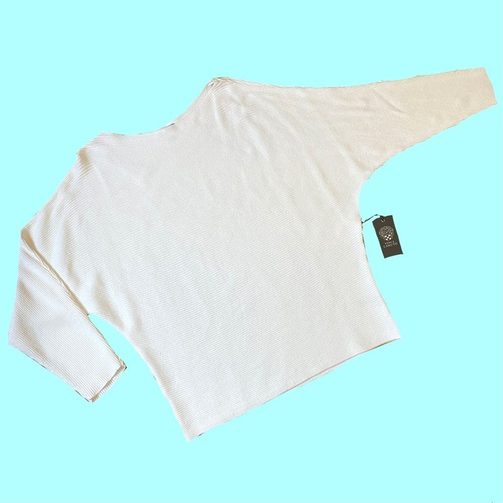Vince Camuto Buttercream Ribbed Top Small